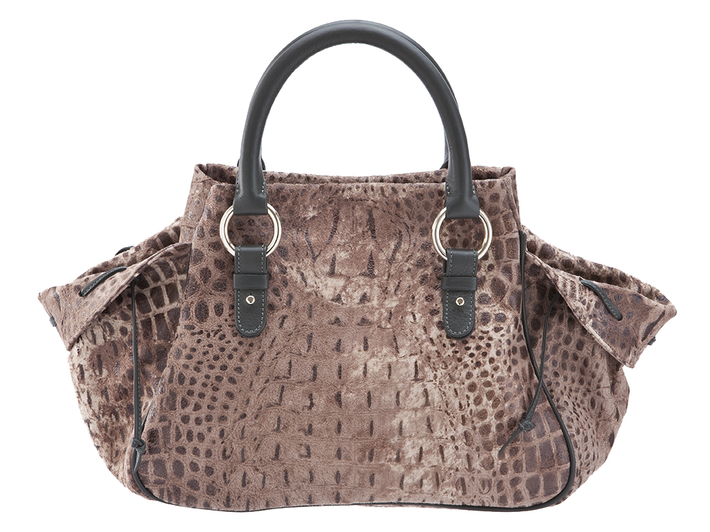 MEDIUM PROMENADE AVENUE HANDBAG - PRINTED CHAMOIS