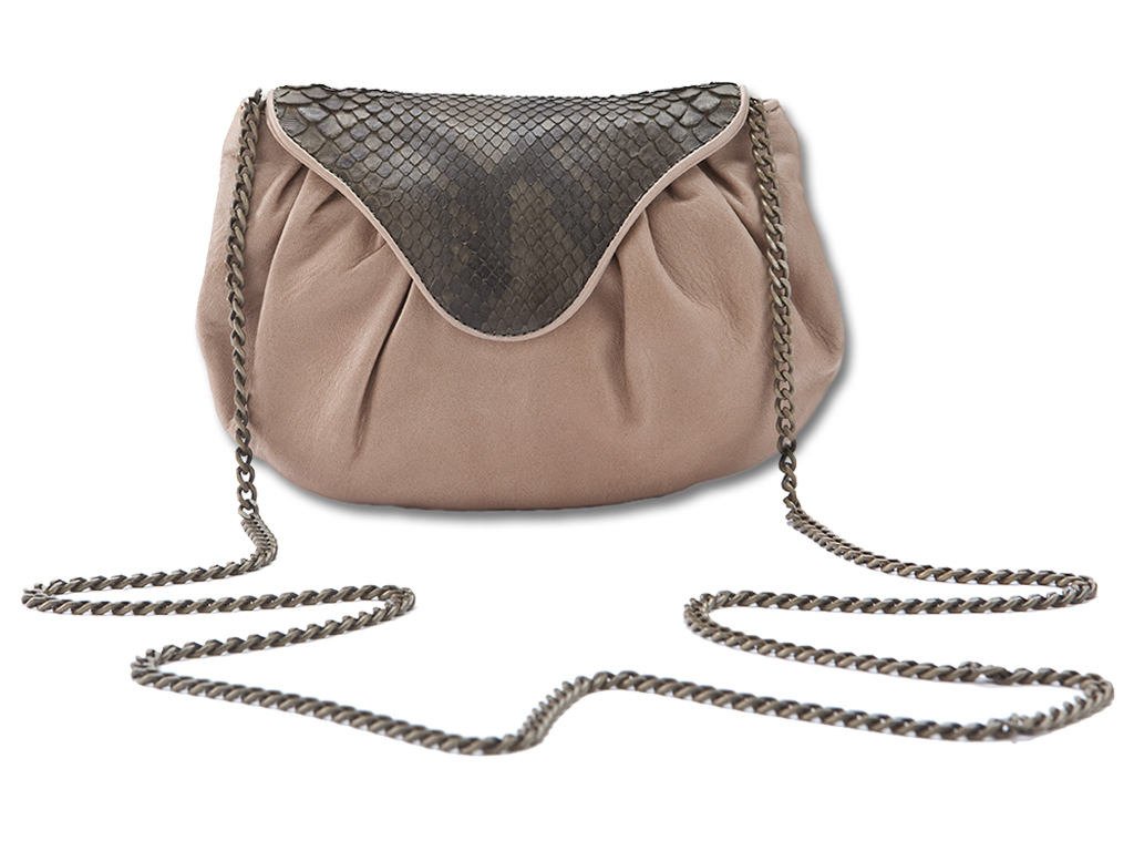 MINI PROMENADE BANDOULIRE HANDBAG - PYTHON & BOVINE