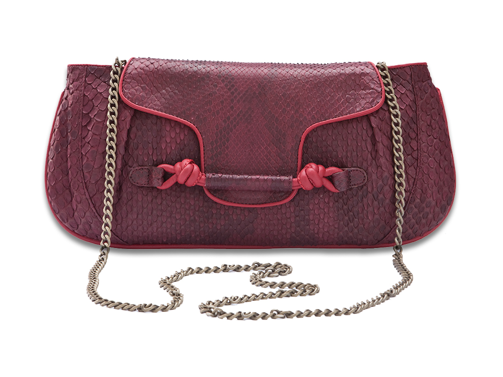 SMALL PROMENADE CLUTCH HANDBAG - PYTHON